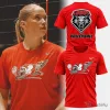 Red T-Shirt featuring the New Mexico Lobos Women's Volleyball Team Mascot Graphic