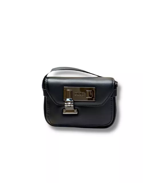 Lock Messenger Pouch Black/Beige For Women 4.5in/11cm  - 2799