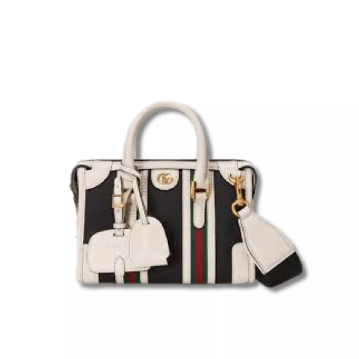 Mini Top Handle Bag With Double G White/Brown For Men 8.7in/22cm - 2799-1539 Mini Top Handle Bag With Double G White/Brown For Men 8.7in/22cm – 2799